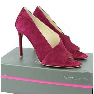 Vince Camuto RALLIEN Red Suede Leather Pump Heels